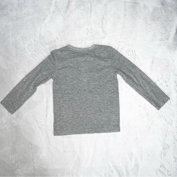 Cat & Jack Gray Long Sleeve Henley Tee - Picture 4 of 4